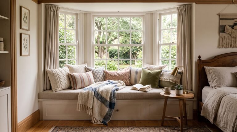 Bedroom bay window reading nook 202607290031