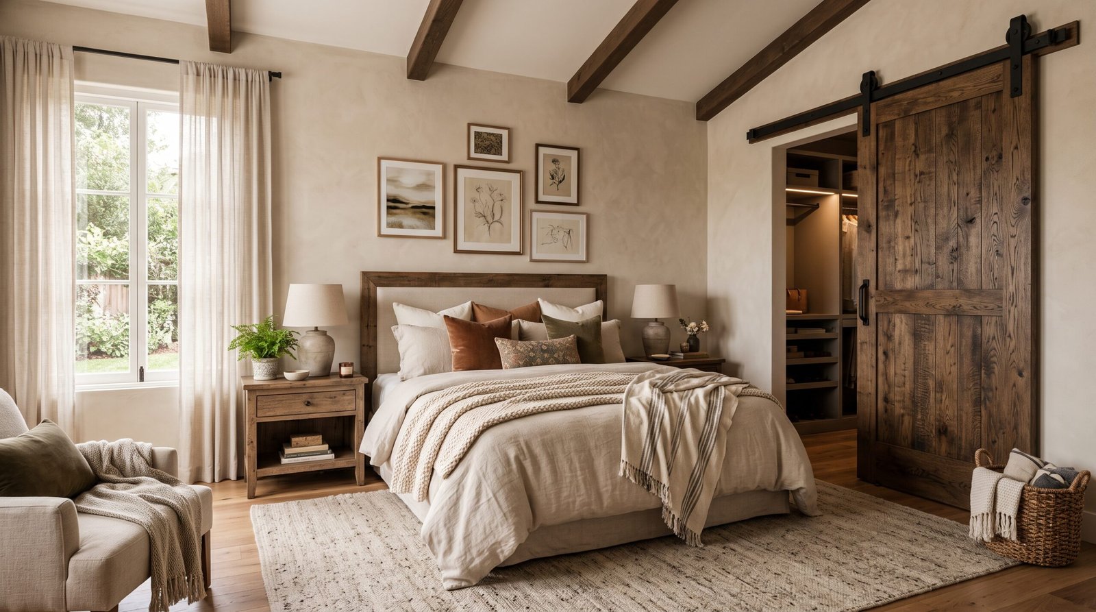 Bedroom with barn door 2K 202607290038