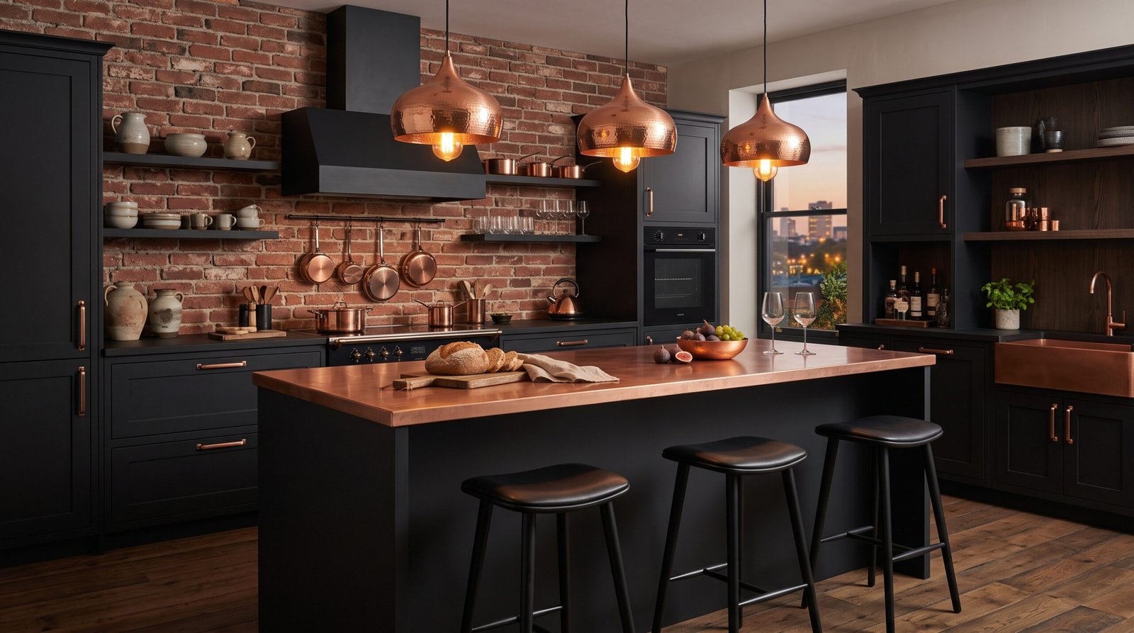 Black copper kitchen island ligh… 202607270154