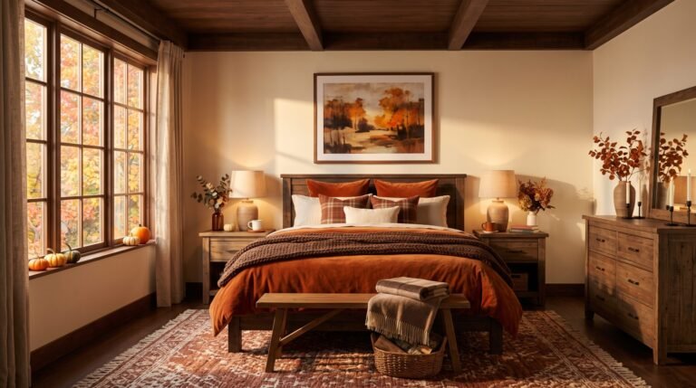 Cozy autumn bedroom warm light 202607261927