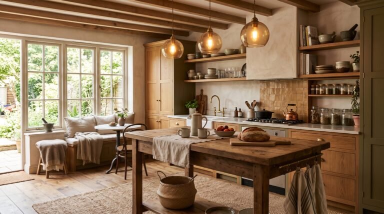 Cozy kitchen with wood tones 202607301256