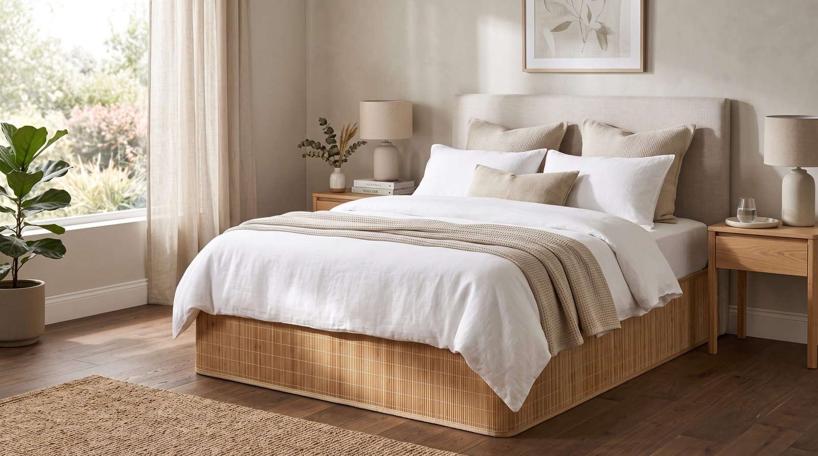 Elegant bed minimalist bedroom 2K 202607282323