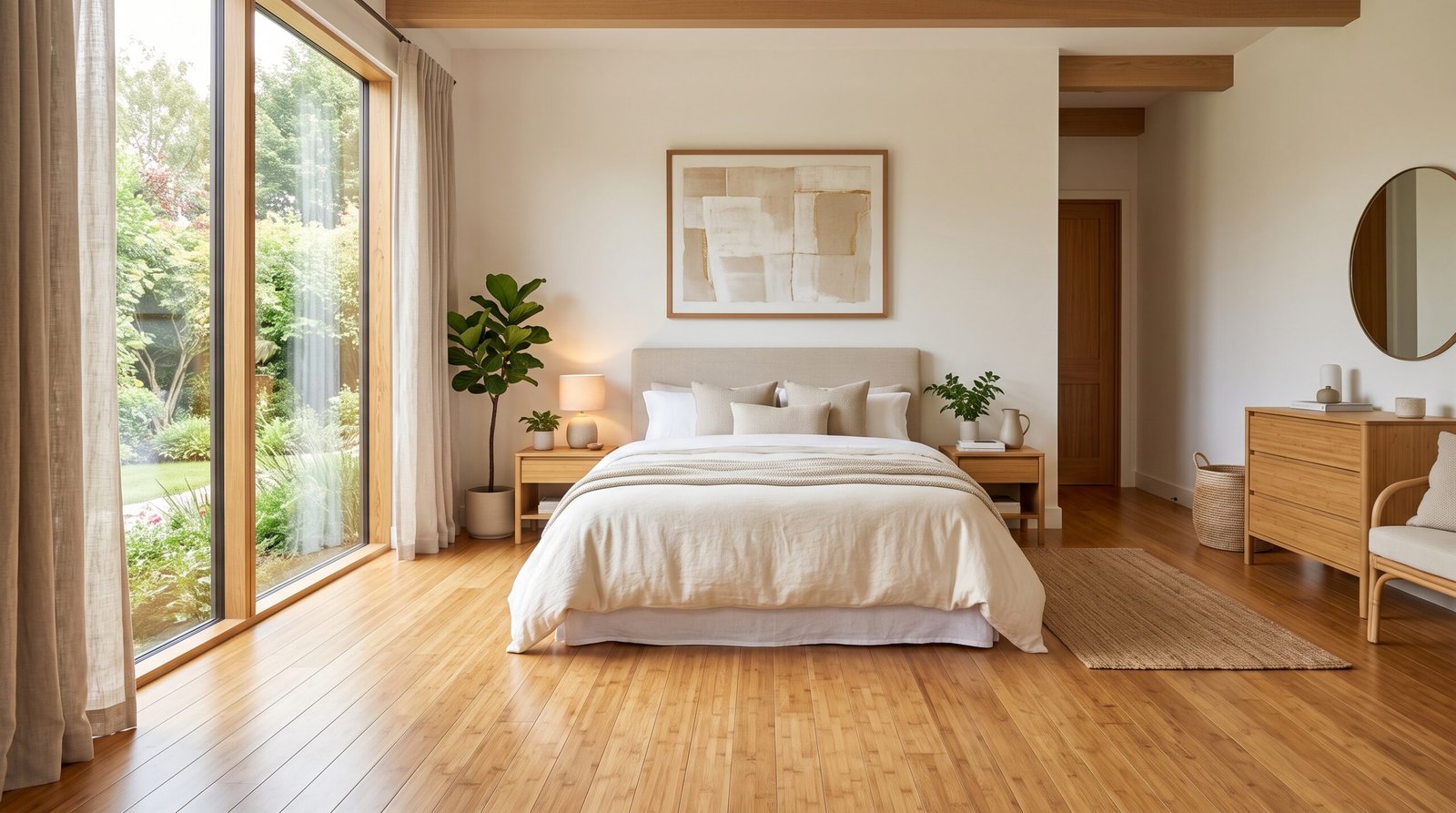 Elegant modern bedroom bamboo fl… 202607290227
