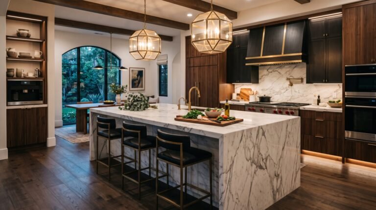 Luxury kitchen with marble island 202607262242