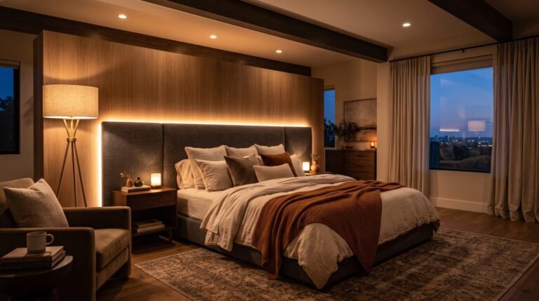 Bedroom with ambient lighting 2K 202608011036