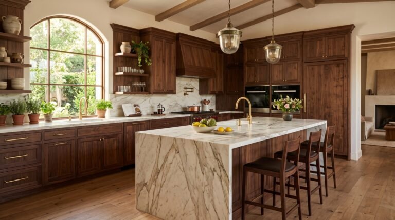 Brown kitchen cabinetry marble c… 202608021840