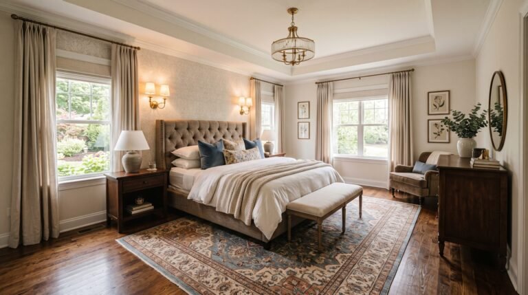 Elegant bedroom with upholstered… 2K 202608102222
