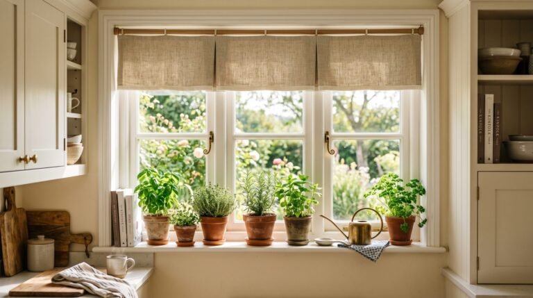 12 Kitchen Valance Ideas That Frame a Window Without Blocking the Light