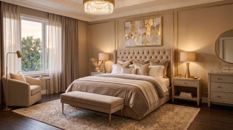 Luxurious beige bedroom interior 2K 202608112238