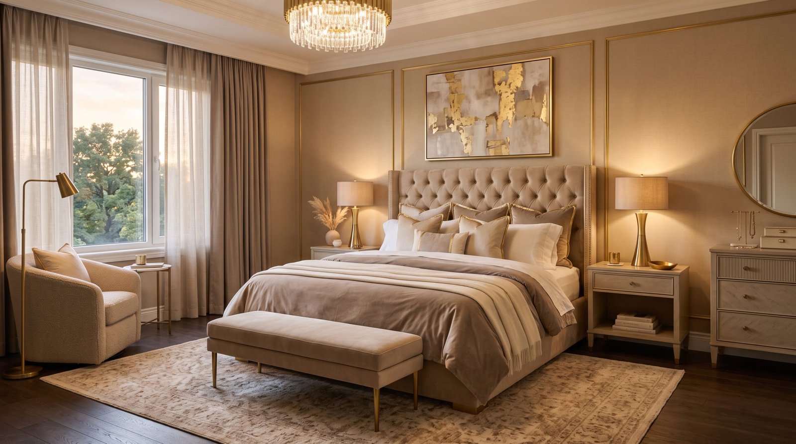 Luxurious beige bedroom interior 2K 202608112238