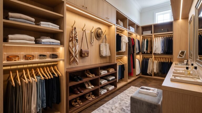 Organized walk in closet display 2K 202608112142